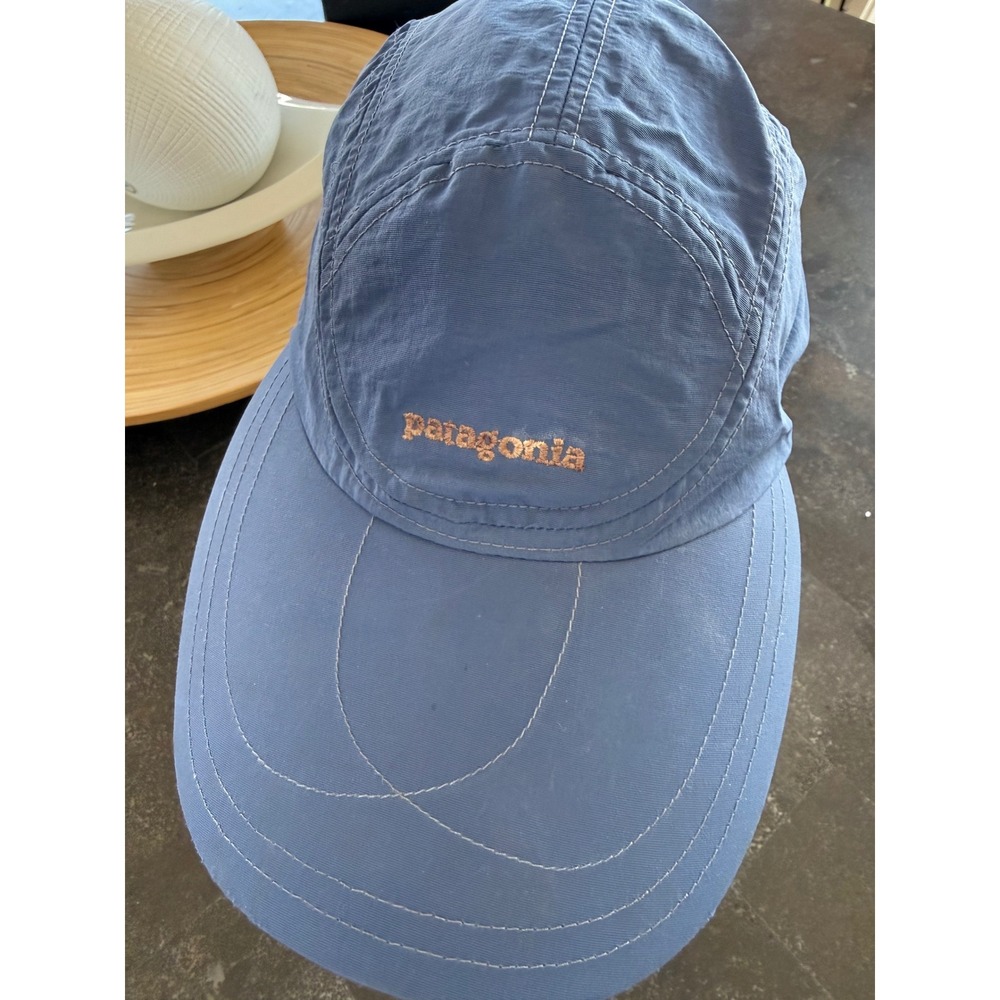 Patagonia Duckbill Cap S Blue Nylon 5 Panel Trail Running Hat Hiking Beach Sun‎